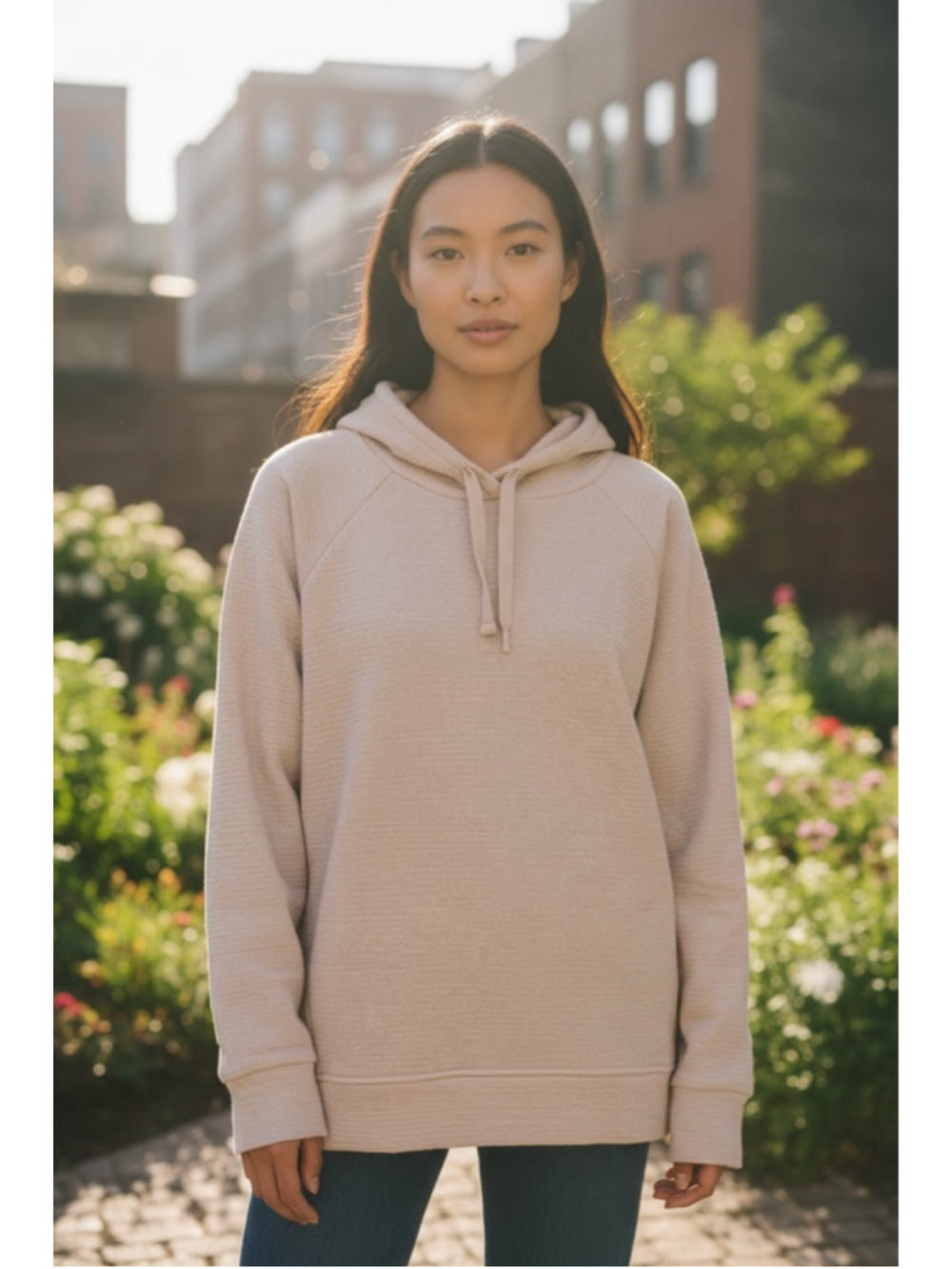 Womens RBX textured Hoodie Tan Size Large